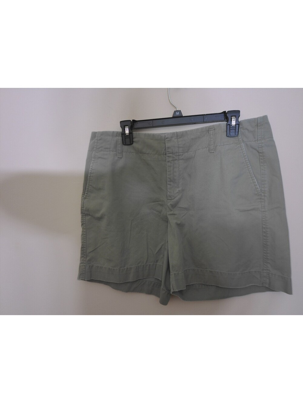 GAP Womens Original Chino Shorts Size 14 Olive Green Flat Front Casual Y2K